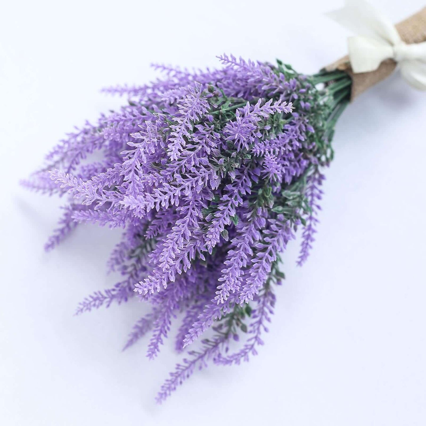 4 Bushes Artificial Lavender Lilac Flower Plant Stems Greenery Bouquet 14"