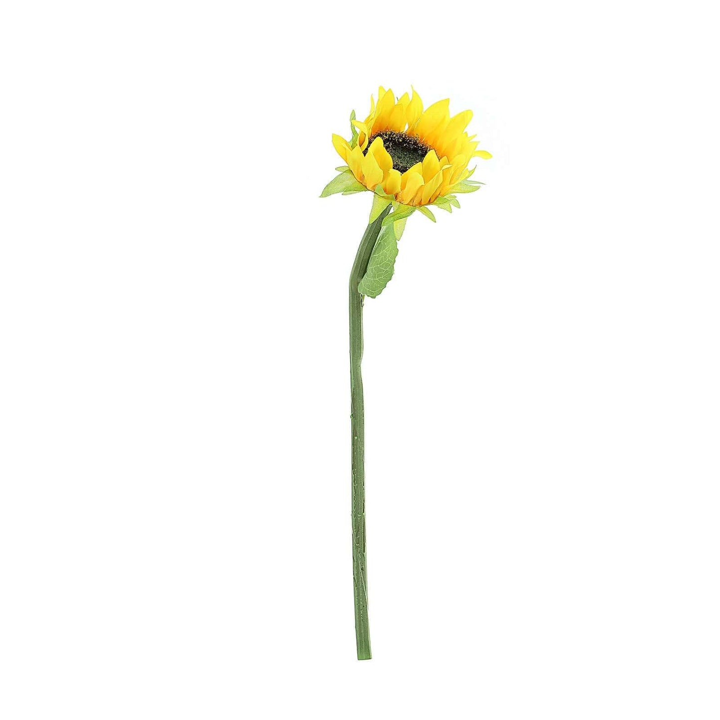 3 Stems Yellow Artificial Silk Sunflower Flower Bouquet Branches 17"